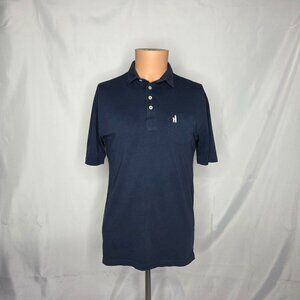 Johnnie-O Men's Performance Golf Stretch Polo Blue Small Navy  Blue Y2K